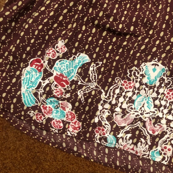 Free People Cap-Sleeve Baby Doll Waist Floral Print Top Sz S - Picture 7 of 12